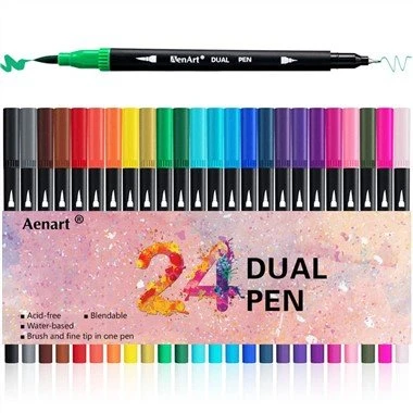 24 penne colorate per pianificatore di diario pennarello a punta fine
