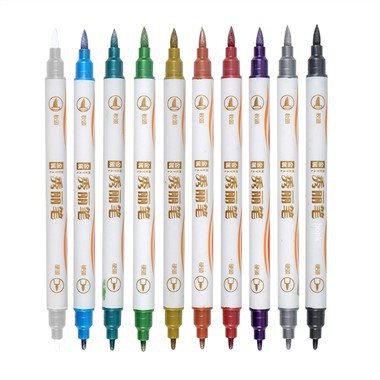 Penne metalliche a 10 colori a doppia punta