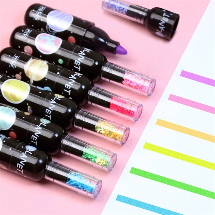 6 mini evidenziatori per bottiglie di vino Cute Planet