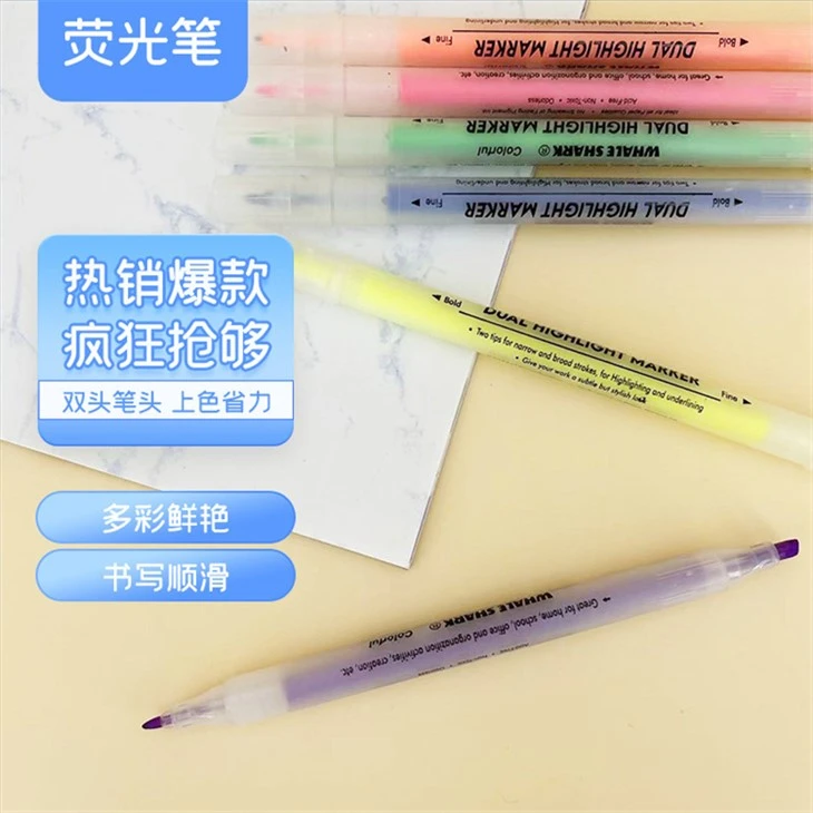 Evidenziatore a doppia punta con colori delicati